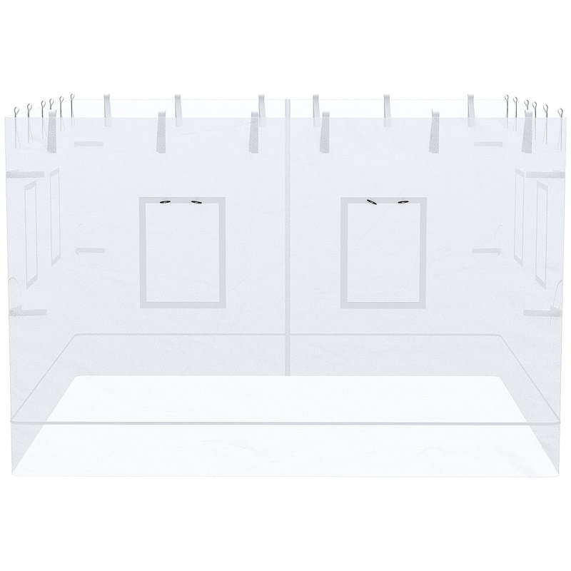 Pop Up Canopy Walls, Universal Replacement Netting, Set Of 4 Mesh Screen Sidewalls, Patio Netting With 6 Service Windows And 1 Door For 10' X 10' Canopy Tent