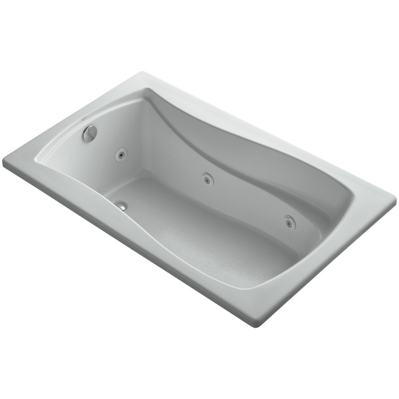 Mariposa 60" x 36" Drop-in Whirlpool, Ice Gray