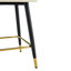Tabouret de bar moderne en cuir synthétique avec dossier haut et repose-pieds doré, siège d'une hauteur de 25 po-675210427-675047822