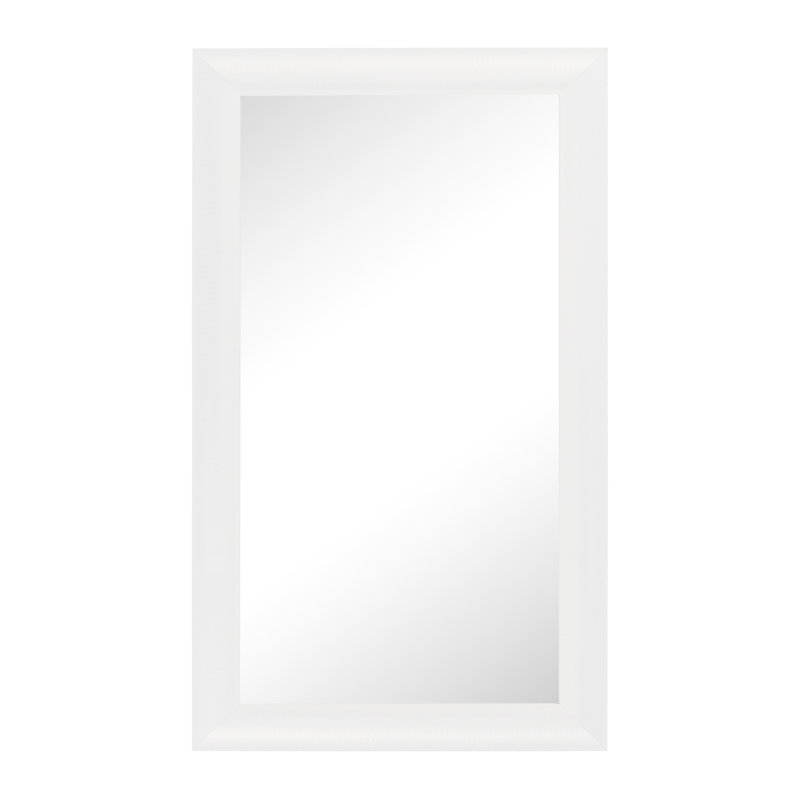 Abbeyville Framed Wall Mounted Accent Mirror, 118cm H x 92.5cm W, White
