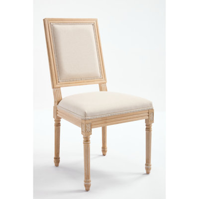 Chaise rembourrée avec pieds en bois