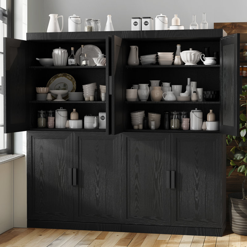 Armoire de rangement 62 "avec tablettes réglables Mazuri, Noir