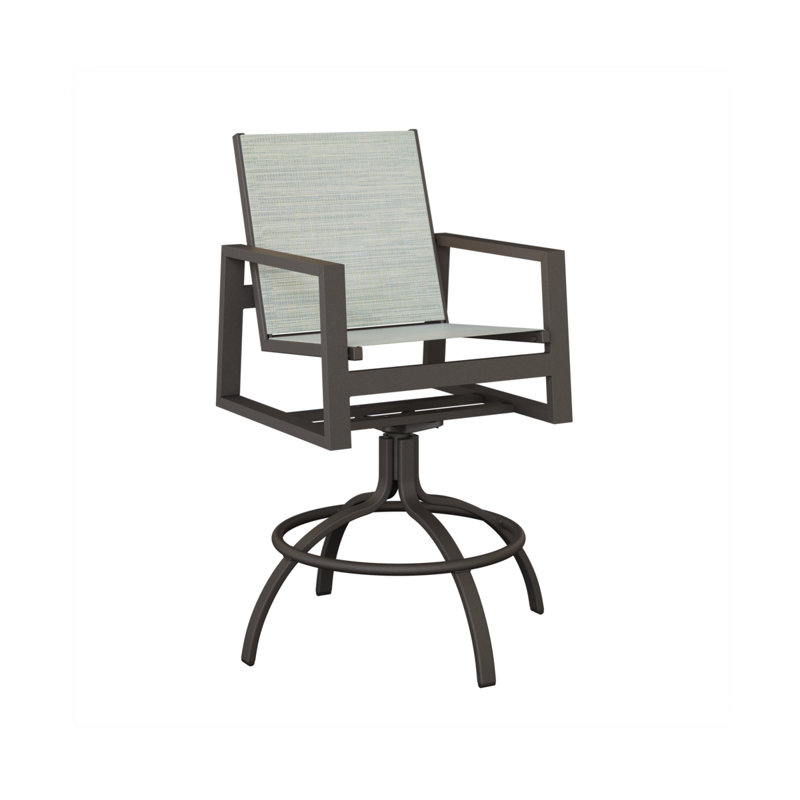 Chaise de bar pivotante en aluminium Ceasar Graphite Speckle, Graphite moucheté, Martinique