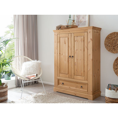 Jesterville 2 Door Solid Wood Wardrobe