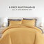 Ensemble de literie 8 pièces - Housse de couette unie, ensemble d'édredon et ensemble de draps à motifs-99311847-99311852