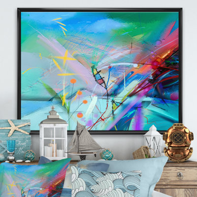 «Abstract Colorful Seascape IX», reproduction d'impression sur toile