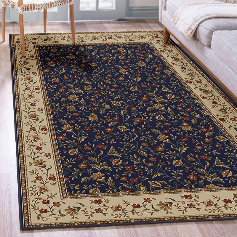Tapis bleu / bleu marine Weisgerber, Rectangle 7 pi 9 po x 11 pi