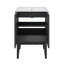 Meuble-lavabo autoportant 24 po Bosse en chêne noir avec comptoir à 3 trous-105940855-105940854-121676152
