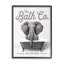 «Trinx Bubble Bath Elephant», art de la giclée encadrée par lettré et doublé-583486730-583576801