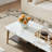 Coffee Table Rectangular Center Table For Living Room Open Space Side Table With Metal Frame
