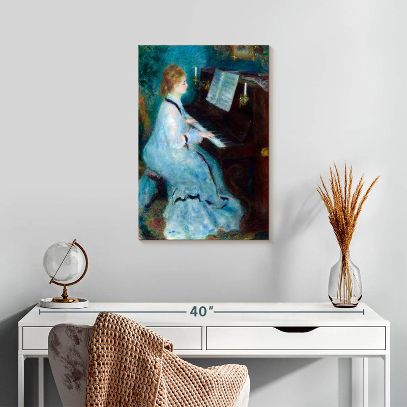 Abarca, femme au piano, 1875, H 24 po x l 16 po
