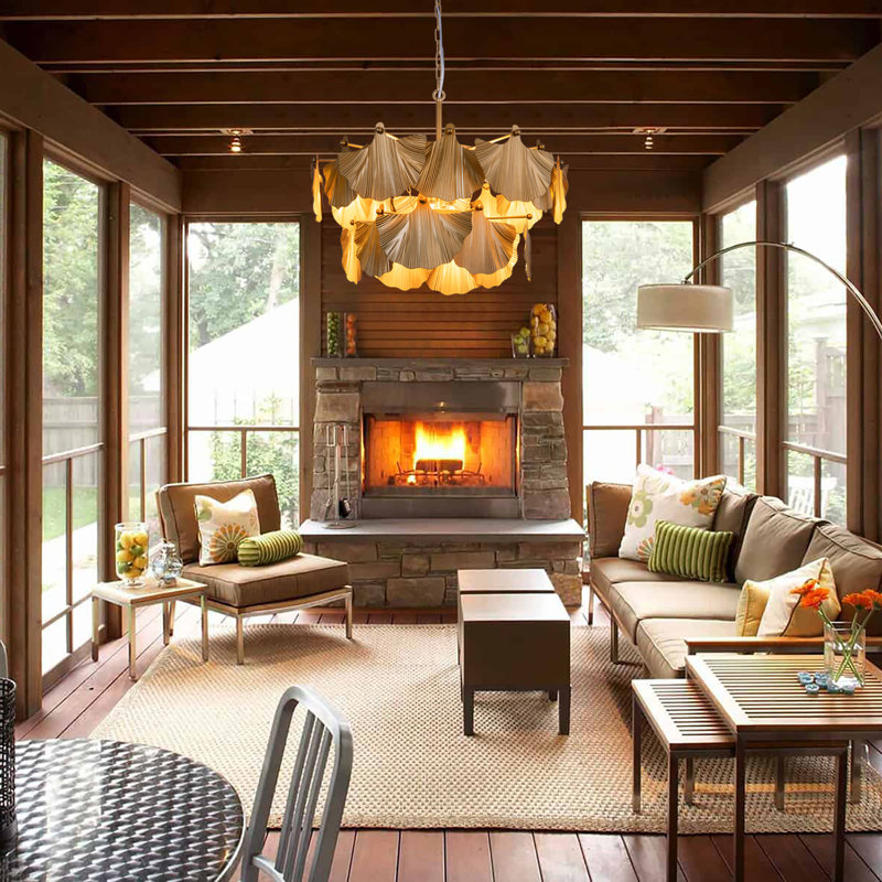 Anaise 8 - Light Dimmable Drum Chandelier