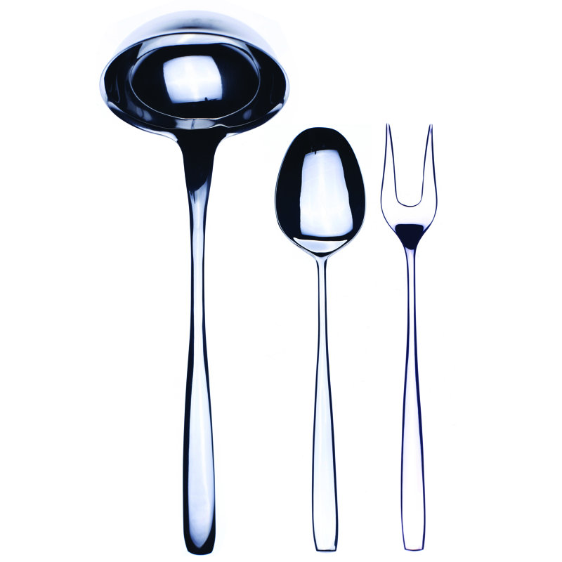 Ensemble de service Avanguardia - 3 pièces - Acier inoxydable, Argent argent