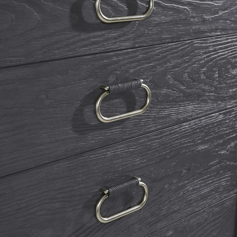 Trianon Contemporary 5-Drawer Black Dresser with Soft Close