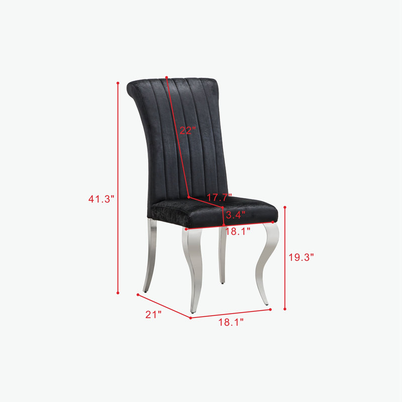 Faux Leather Dining Chairs, Accent Armless Chairs, Upholstered dining room chair, dinning chair,kitchen chair, Gray, Gold