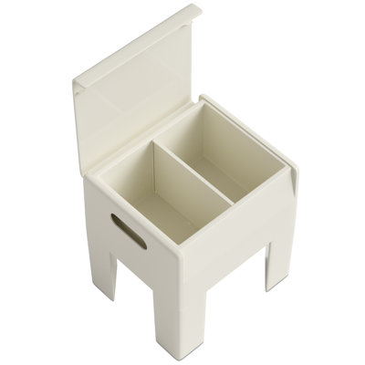 Ottoman With Storage Storage Stool,Storage Space, Multifunctional Plastic End Table Small Side Table For Bedroom, Dorm And Small Spaces by Wrought Studio