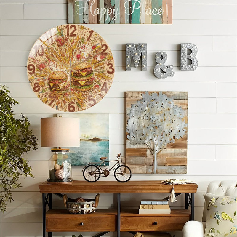 Horloge murale moderne en verre 1-12 Burger
