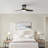 Heredia Indoor Ceiling Fan with Threaded Downrod, Midnight Black ABS blades and Handheld Remote