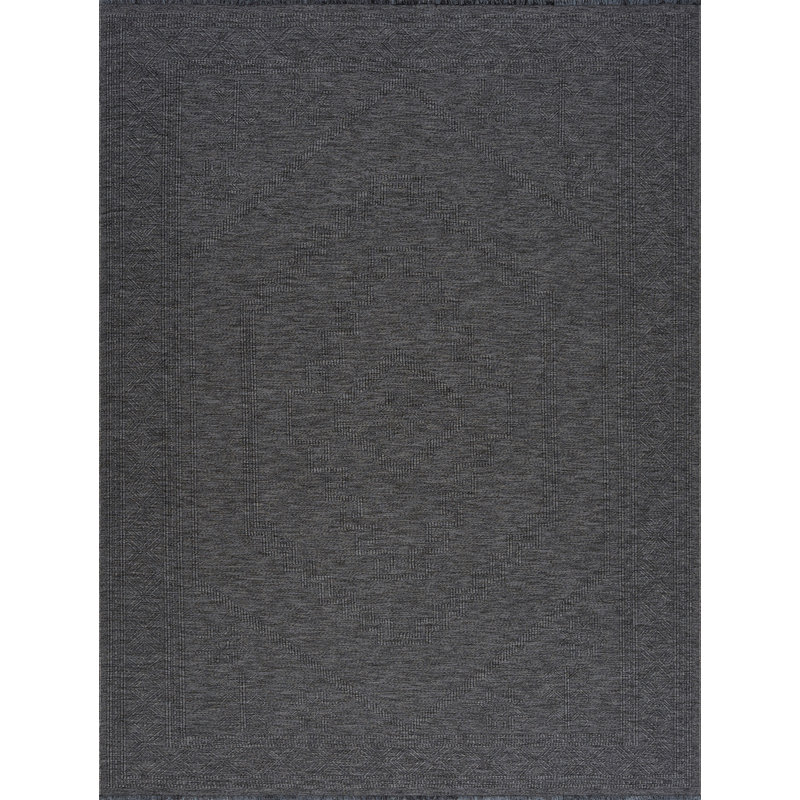 Tapis gris foncé lavable en machine Breleigh, Rectangle 2 pi x 3 pi