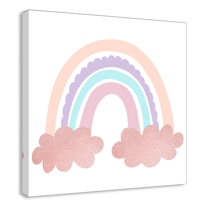 Arc-en-ciel 2, H 24 po x l 24 po x P 1,5 po, Toile