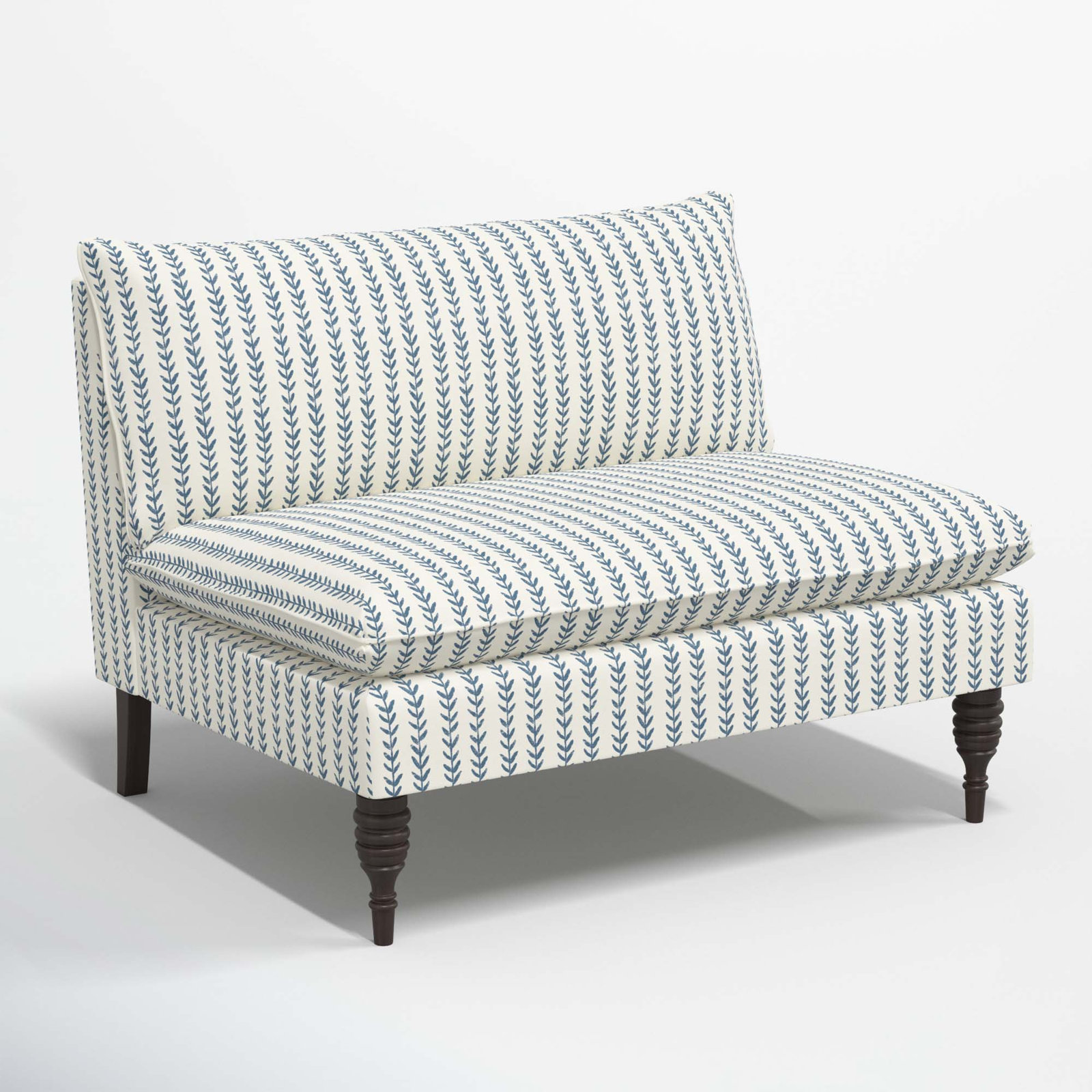 Cecelia 47" Loveseat, Vine Stripe Dusty Blue
