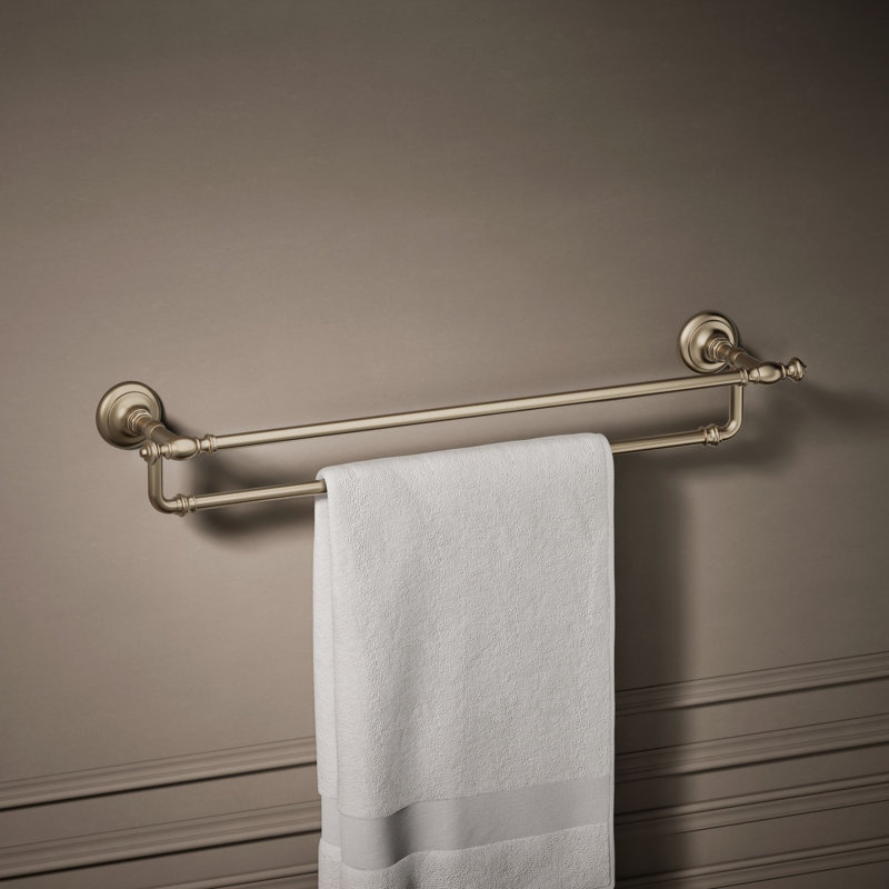 Artifacts® Double 24" Wall Mounted Towel Bar, Vibrant Brushed Bronze