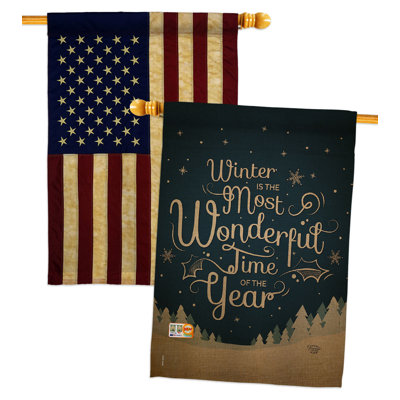 Double Sided 40'' H x 28'' W Polyester House Flag