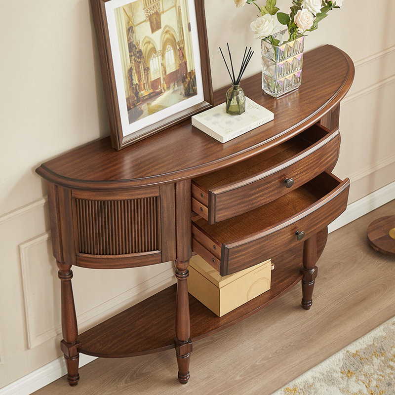 Console américaine de style rétro brun