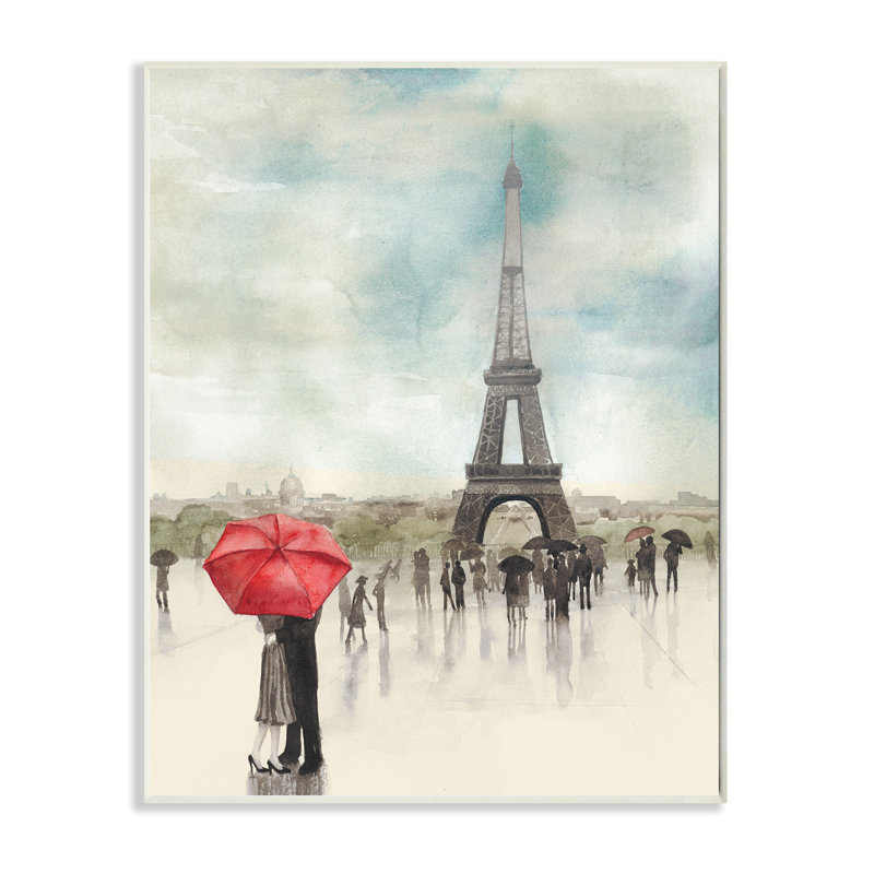 « rainy day lovers », impression, H 15 po x l 10 po, Plaque