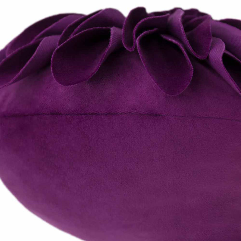  Housse et insert de coussin décoratif en tournesol Appliqued, Mauve rouge-velours, Carré 14 po