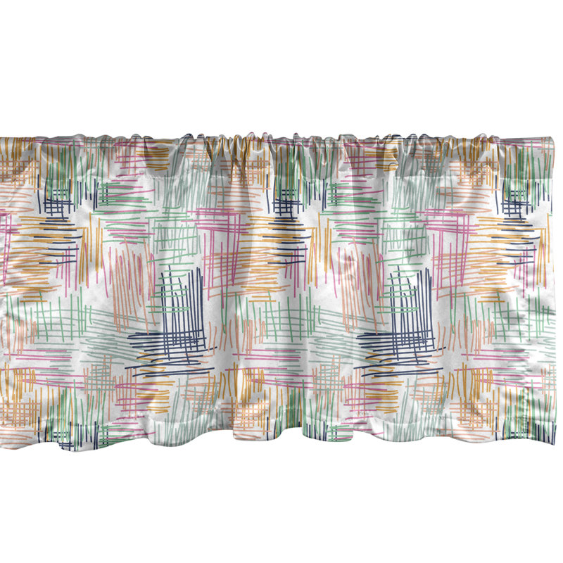 Ensemble de 2 cantonnières Ambesonne Retro Abstract, L 54 po x L 18 po