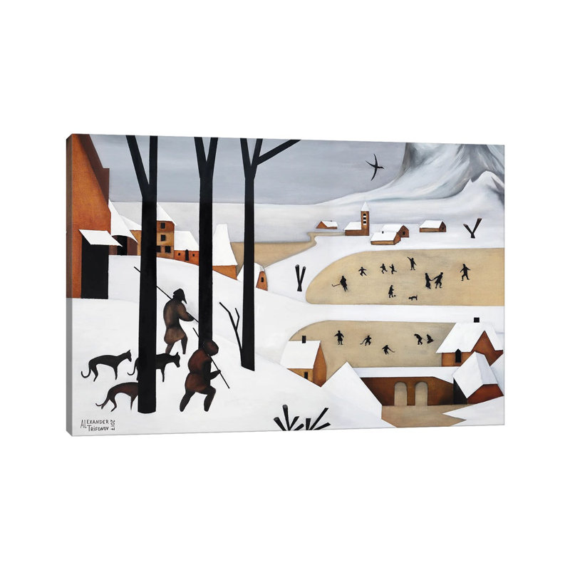 «The Hunters In The Snow» par - Toile tendue, H 8 po x l 12 po x P 0,75 po