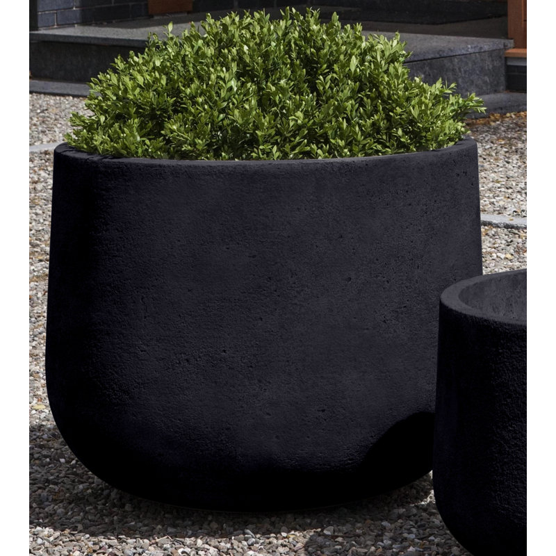Tribeca Handmade Pot Planter, Nero Nuovo, 19" H x 25" W x 25" D