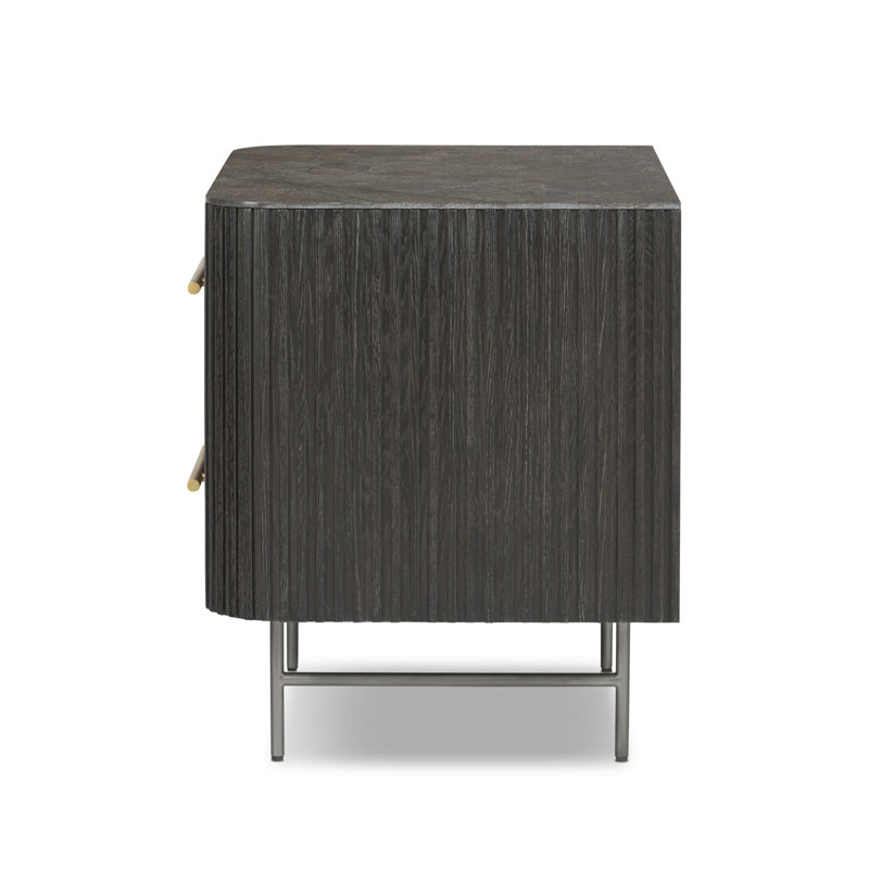Fletcher 2 - Drawer Nightstand, Black