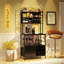 Bakers Rack with Power Outlet and Heavy-Duty Metal Frame-561009084