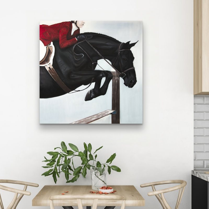 Riding competition - 32"x32" art on canvas
