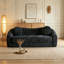 Canapé inclinable à compression courbée convertible, canapé-lit 2 en 1 escamotable, avec base escamotable et siège profond, comprend deux coussins, fauteuil inclinable en chenille deux places-1008685963
