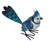 Metal Miniature Blue Jay Statue