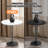 Hulker Round Pub Dining Table Height Adjustable With Wooden Tabletop Home Bar-91376001