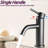 Bathroom Faucet - Single Hole, Modern, Matt Black, Stainless Steel, Smooth Handle Vanity Sink Adjustable Flow-121628649