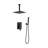 Matte Black Ceiling Shower . 16" Brass Head. Mimics Natural Rainfall Sensation. Self-Cleaning Nozzle Guarantees Smooth Water Output. Conforms To American Standard Pipe. 14.59" W X 6.35" H, 12.12 Lb-125519068