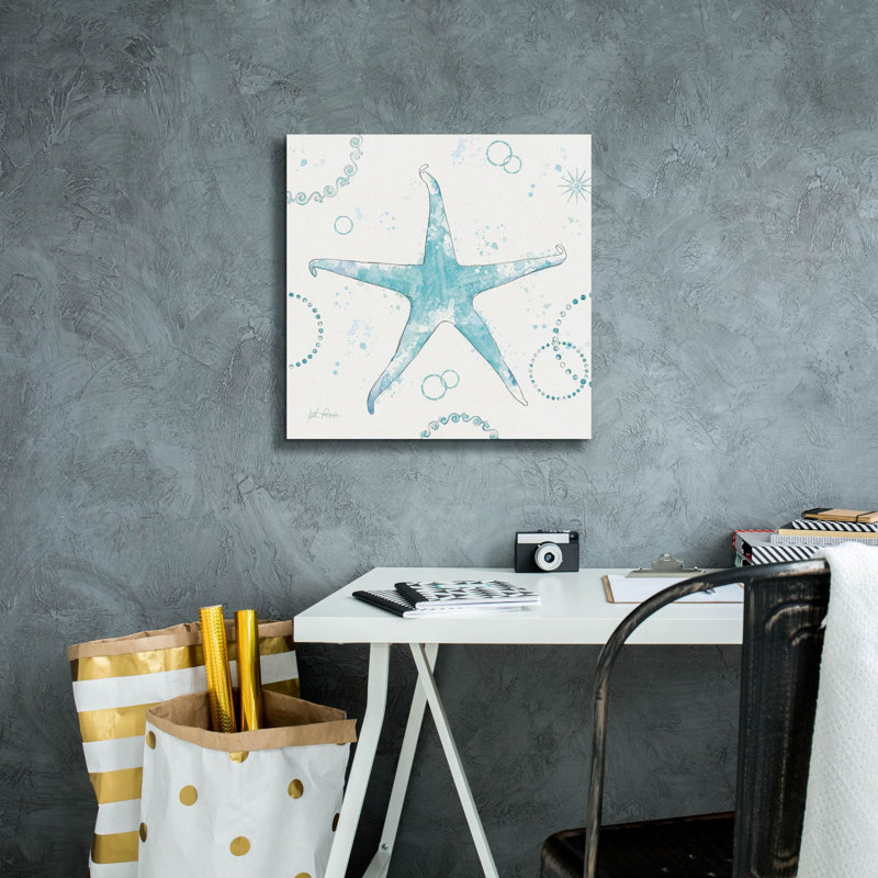 «Coastal Splash 1 No Words» par Katie pertiet, art mural sur toile, H 18 po x l 18 po x P 0,75 po