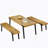 3 Pieces Dining Table Sets