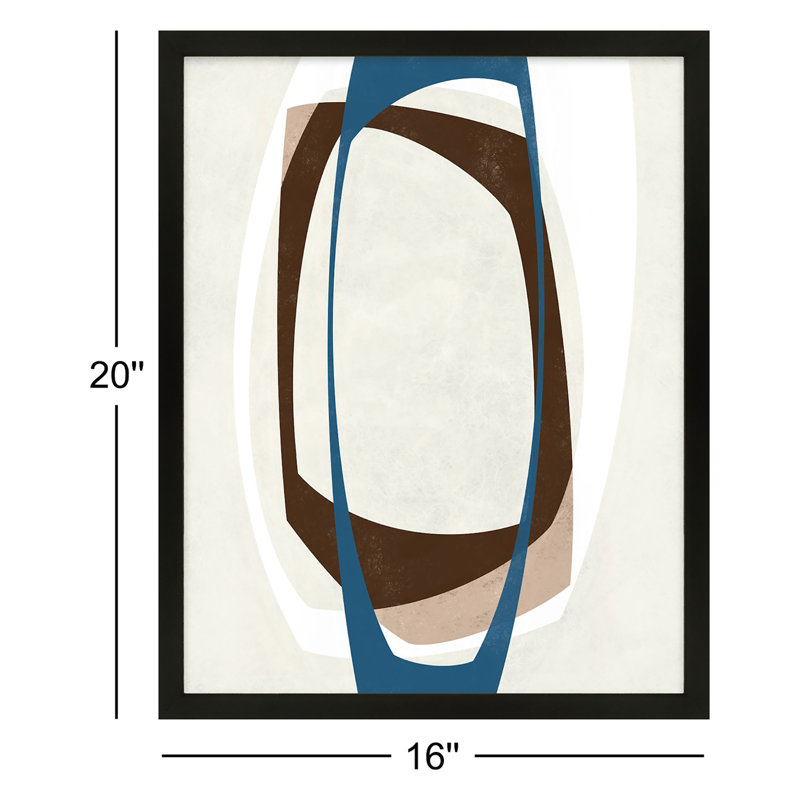 Orbit 1 Painting by Jacques Pilon, 20" H x 16" W, Black Framed