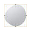 Miroir coquelicot 32 x 1 x 32 po avec cadre en métal doré de style contemporain pour salle de bain