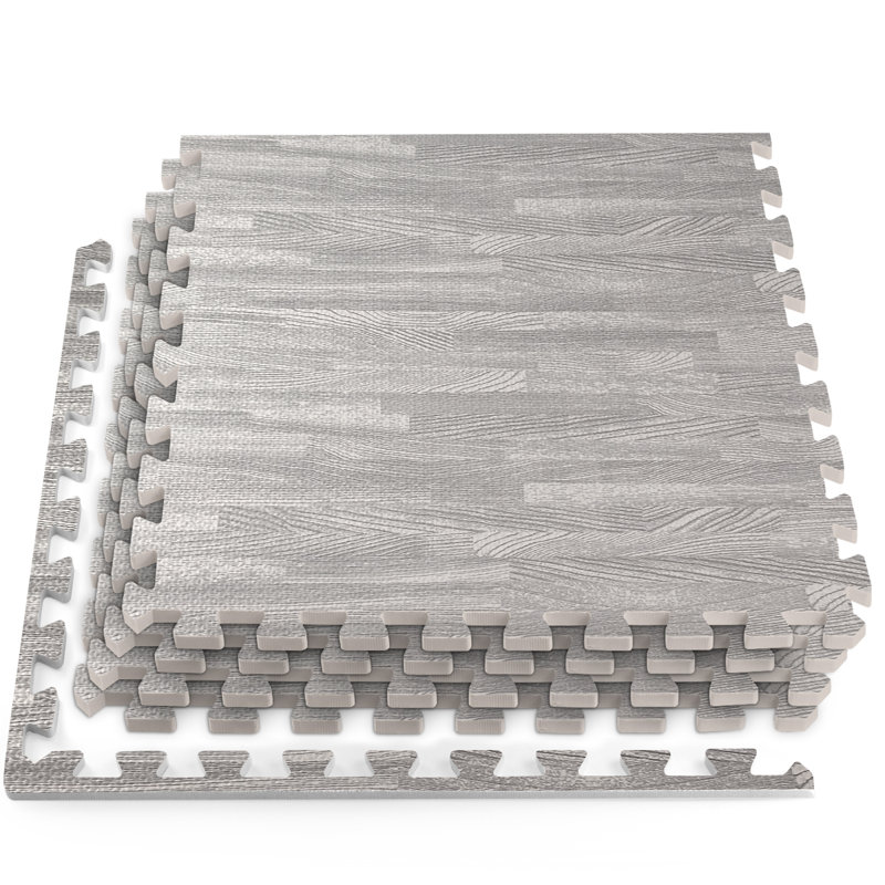 Carreau en mousse L 24 po x l 24 po x 0,38 po Home Cube USA, gris