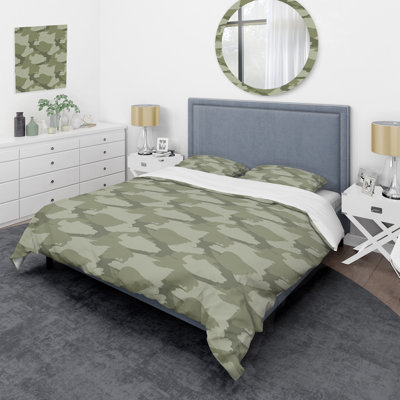 Ensemble de housse de couette en microfibre vert 3 pièces