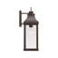 Petite lanterne murale d'extérieur 1 lumière l 6 "x H 17" Adela Davida avec verre transparent-70886257