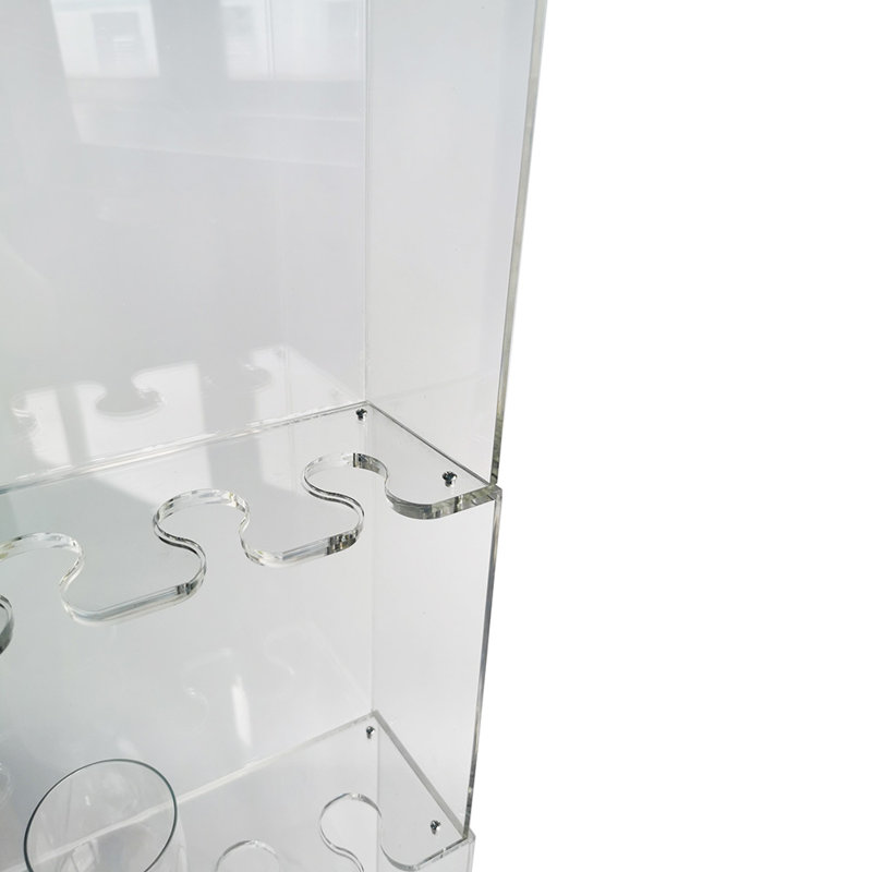 Ondisplay Clear Acrylic Champagne Wall Stand – 36 Glass Freestanding Display For Weddings & Events – Collapsible Stackable Design