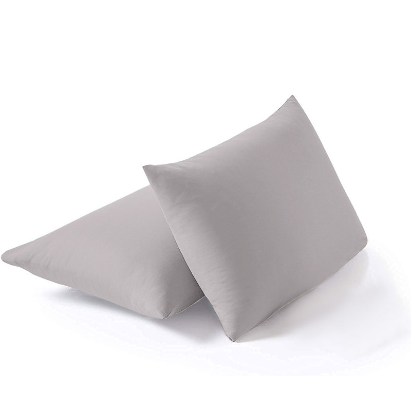 Kotto 100% Polyester Square Oxford Pillowcases, Grey